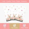 100 Pack Easter Bunny Paper Napkins Spring Flower Buffalo Plaid