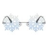 YAMEIZE Snowflake Shape Rimless Sunglasses for Women Men Novelty Unique