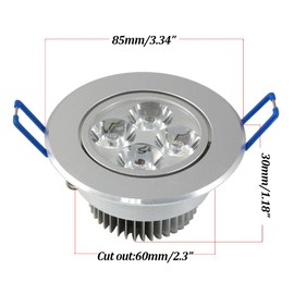 Pack of 10,Pocketman 110V 5W LED Ceiling Light Downlight,Cool White Spotlight Lamp Recessed Lighting Fixture,with LED Driver