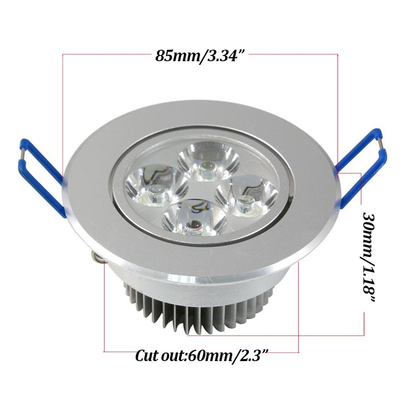 Pack of 10,Pocketman 110V 5W LED Ceiling Light Downlight,Cool White