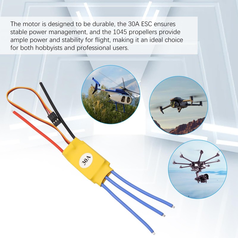 AYWHP 1000KV Brushless Motor/Motor/30A Electronic Speed Controller/1045 Propeller (Set), Suitable