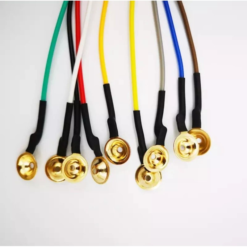 Ykdmed Electrodos De Copa De Oro Para Eeg (10 Piezas)