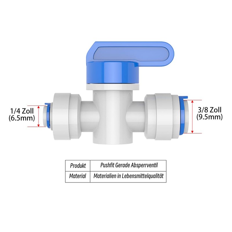 PAROAD 3/8 to 1/4 inch Refrigerator Hose Freezer Reverse Osmosis