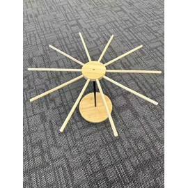 NiHome 360° Rotating Pasta Drying Rack with 10 Arms for Homemade Pasta, Spaghetti, Fettuccine, Noodles, Lo Mein & More, Easy Assembly Large Capacity Collapsible Stand with Adjustable Height Up to 33"