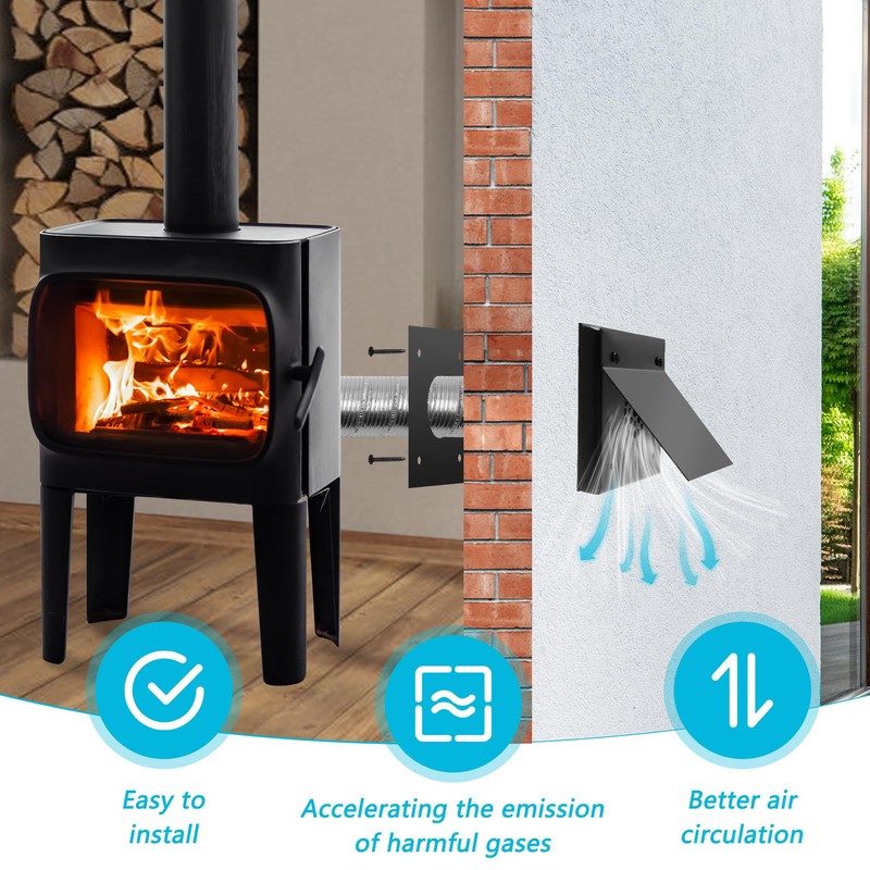 Zhaoyao Pellet Stove Pipe Kit, Aluminum 2’’ x 60’’ Pellet