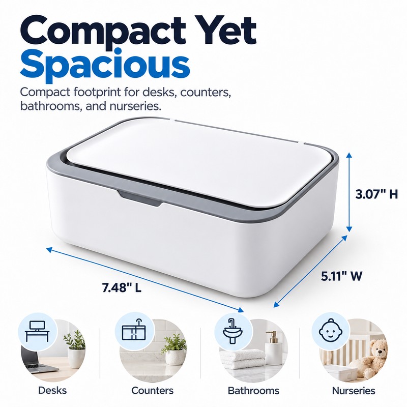 Wet Wipe Dispenser for Bathroom, Home & Office – Refillable