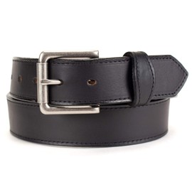 Yoder Leather Company Amish Made Oil Tanned Belt with Scalloped Tabs (36, Black)