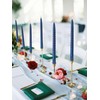 6 Pack 10 Inch Navy-Blue Spiral Taper Candles for Hanukkah