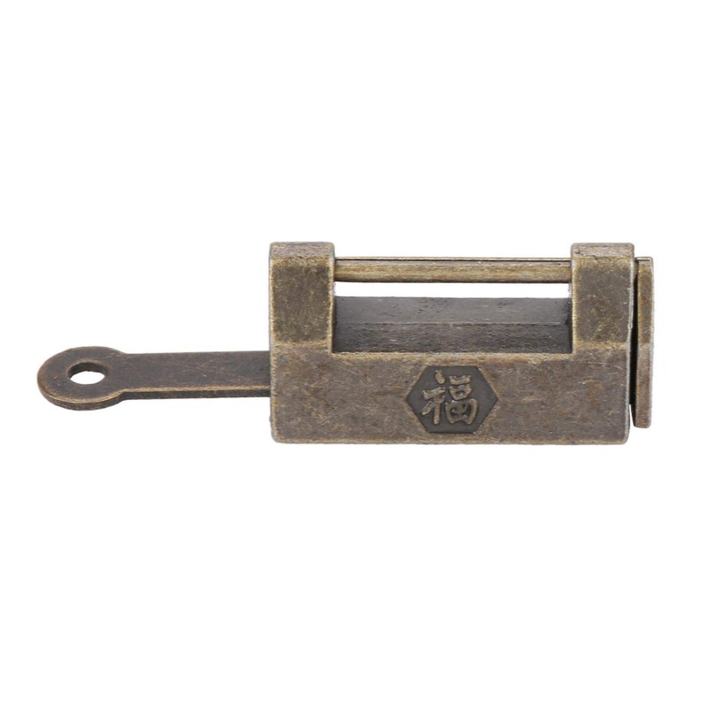 Chinese Vintage Padlock Antique Retro Style Lock Key Antique Retro