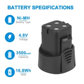 BURGARDEN 4.8V 3500mAh Ni-MH 755-01 Battery for Dremel 7300-PT, for Dremel 7300-N/8, for Dremel 755-01(Not Fit for Dremel 755,7500, 7400, 750)