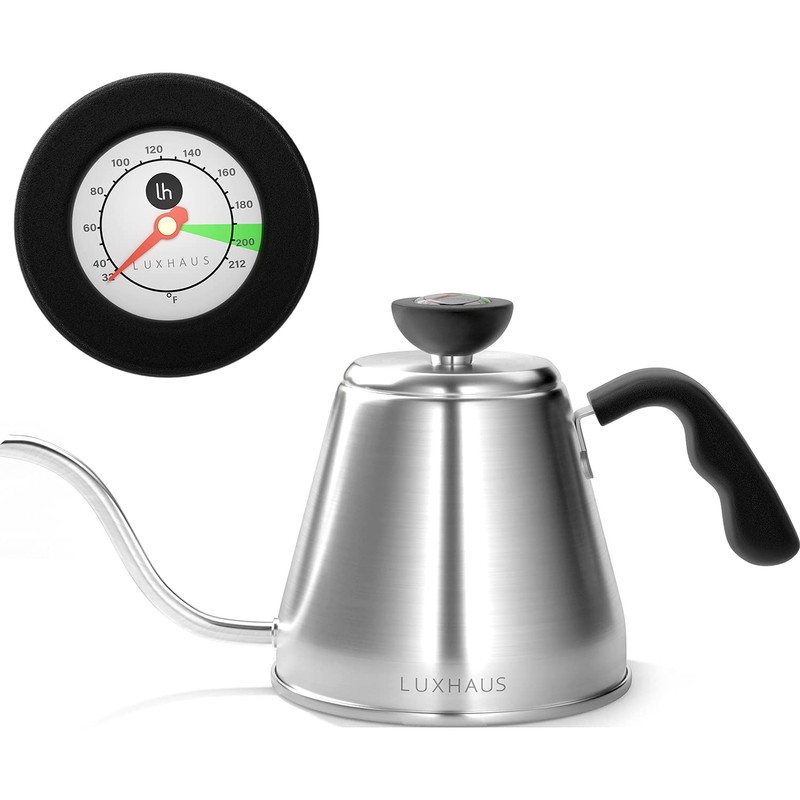 LuxHaus Pour Over Kettle - Gooseneck Kettle With Thermometer -