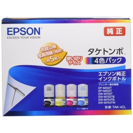 Genuine Epson TAK-4CL Ink Bottle, Bamboo Dragonfly, Pack of 4 Colors