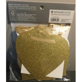 Spritz "Love" and Hearts Banner 60" Gold Glitter  New in Factory Sealed Package