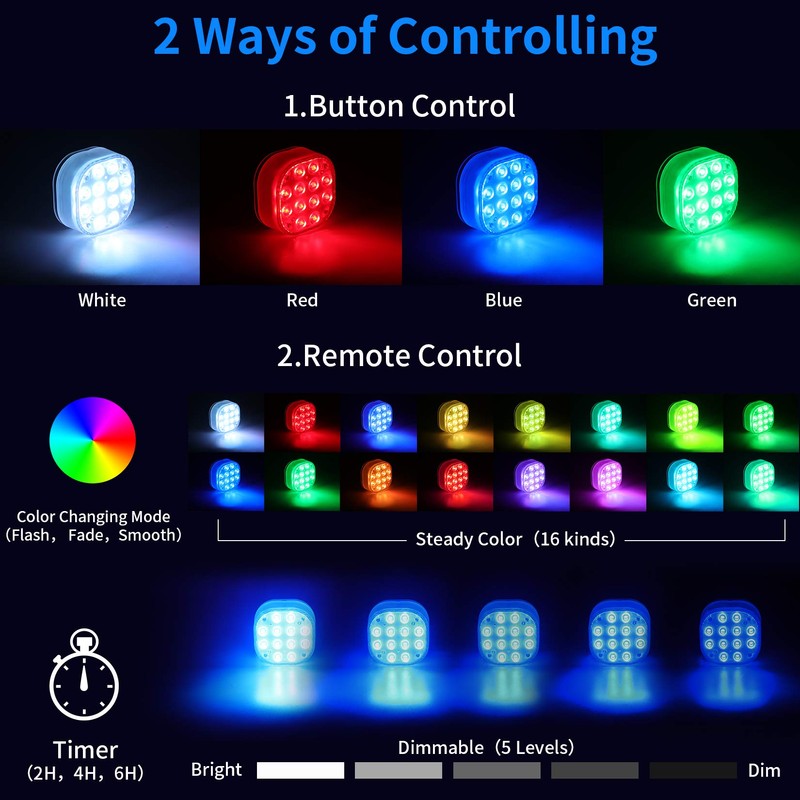 Rechargeable Pool Lights for Above Ground Pools, Led Lights for