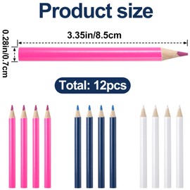 PAGOW 12 Pcs Sewing Pencil for Fabric, Sewing Fabric Marking Pencils, Washable Fabric Tailor Markers for Sewing Dressmaker Craft (3 Colors)