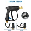 High Pressure Washer Gun 4350PSI: Short Jet Wash Gun with