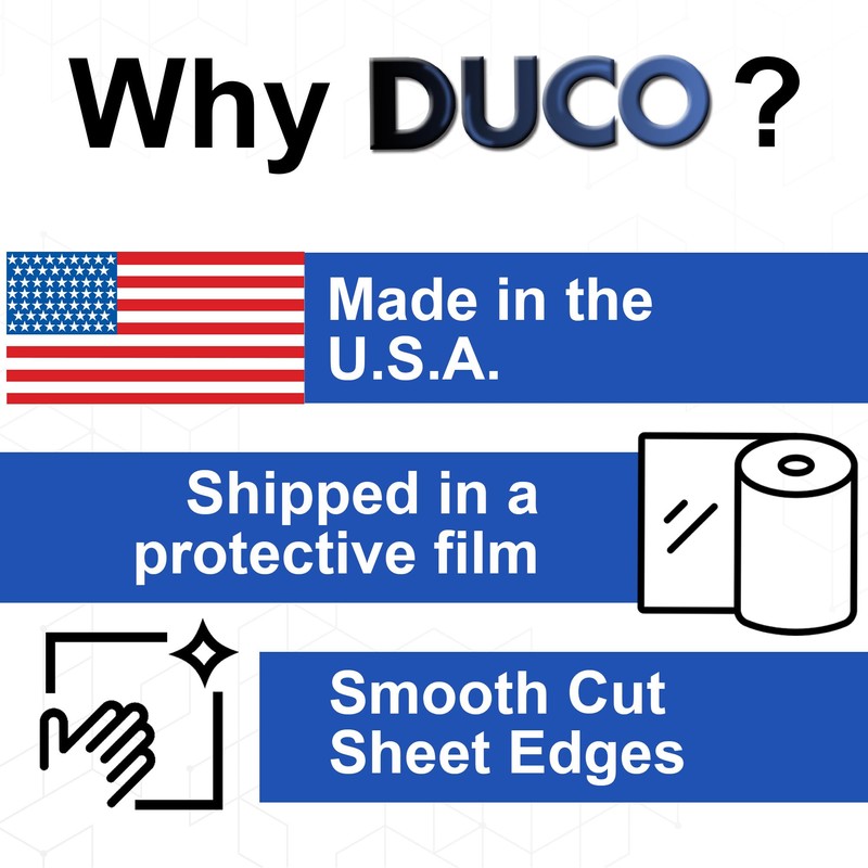 Duco Clear Cast Acrylic Sheets 1/8" Thick 12" X 16"