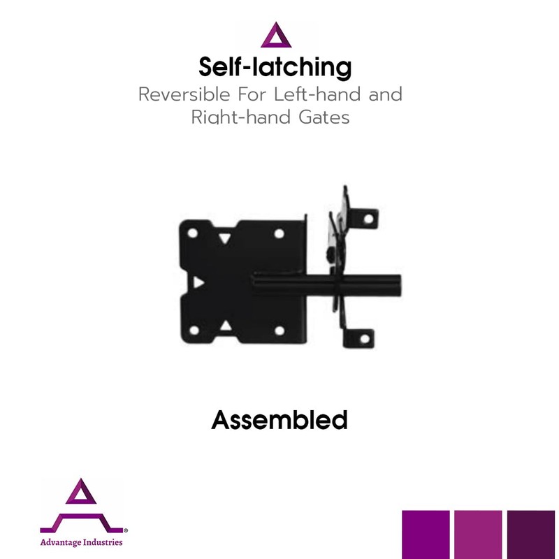 Advantage Industries 5” Stainless-Steel Self-Latching Gate Latch | Hidden Spring