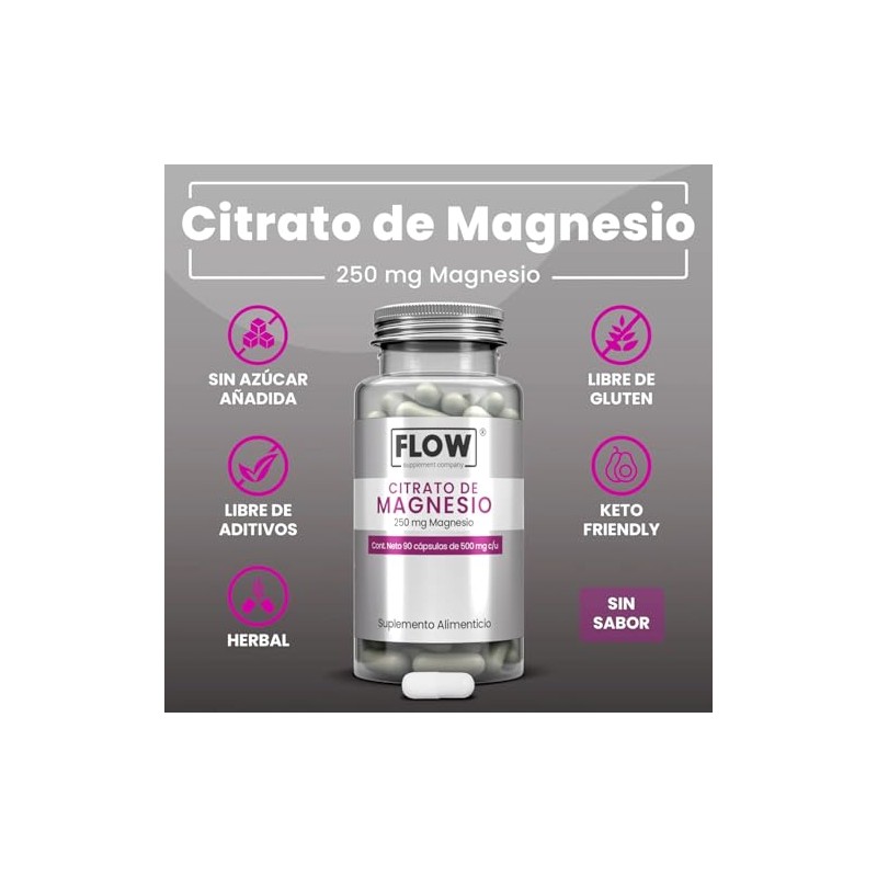 Citrato de Magnesio 250 mg - 3 Pack (270 cápsulas)
