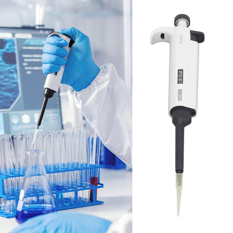 Laboratory Micropipette 5‑50ul Large Volume Tip Sampler Digital Adjustable Pipettor