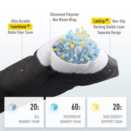 SUNROX LokGrip Non Slip Tufted Memory Foam Bench Cushion, FadeShield Water Resistant Durable Thicken Outdoor/Indoor Bench Seat Pads 54x16x4 inch, Midnight