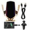 R1 10W Automatic Clamping Car Wireless Charger Gold Color(For Android