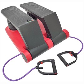 INTSUPERMAI Mini Stepper with Resistance Bands Portable Stepper Climber Fitness Machine Steppers for Exercise at Home for Exercise Slimming Anti-Slip Pedals 1.4m/55inch Cord