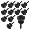 ISDVBUY 12 Pack Metal Strap Buttons End Pins, Black Mushroom