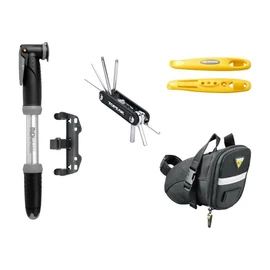 Topeak Deluxe Cycling Accessory Kit, includes Mini Pump/Multi-tool/Tyre Levers/Saddle Bag