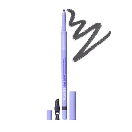 Kosas Soulgazer Gel Eyeliner (Orbit) - Waterproof, Smudge-Proof Pen with Hyaluronic Acid - Retractable Eyeliner Pencil with Sharpener & Smudger, Long-Lasting - Smokey Gray Matte