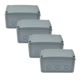 Outdoor Junction Box,USUPERINK Robust Outdoor Electrical Project Box,IP66 Weatherproof PVC/ABS Enclosure for Universal Protection,Fit 20mm Cable Gland,7.12"x 4.5"x 4" inch(181x111x100 mm) 4PK