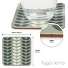 LAGO TERRA Set of 4 Leaf Print Drinks Coasters in