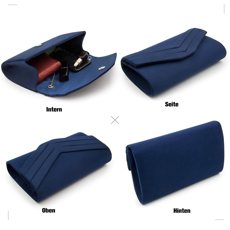 Milisente Clutch Bag for Women, Suede Clutch Bags for Wedding