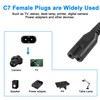MEIRIYFA IEC320 C7 Power Cable Pigtail Cord,C7 Female Plug Bare