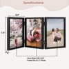 5x7 Triple Hinged Frames, 3 Folding Picture Frame, Stand Vertically