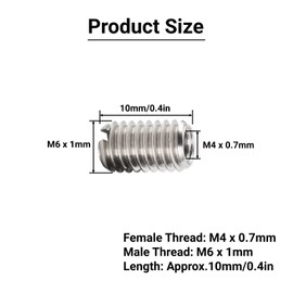 10pcs Thread Repair Insert Female M4x0.7 Male M6x1.0 Reducing Nut 303 Stainless Steel Thread Repair Sleeves for Computers Lamps Molds and Mechanical Equipment