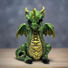 5.5"H Green Dragon no See Figurine Ornament Home Decor Unique Gift