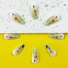 Gradient Flower Press on Nails Long Coffin Fake Nails Daisy
