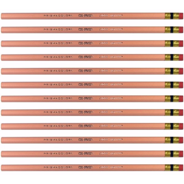 Prismacolor Col-erase Erasable Colored Pencil - Light Peach - 20056 - 12PC