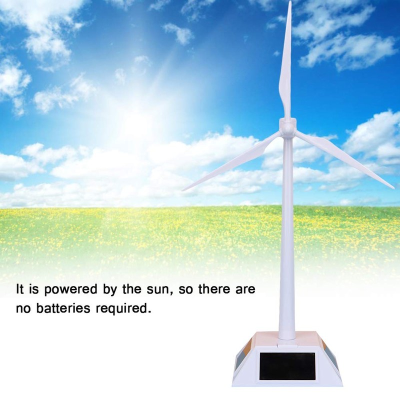 Fyearfly Mini Solar Energy Windmill, Kids Intelligent Plastic Solar Windmill