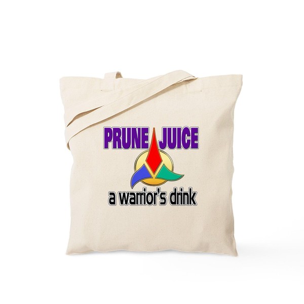 CafePress Worf Prune Juice Tote Bag Reusable Natural Beige Canvas