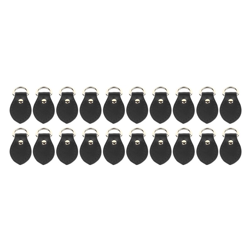 20 Sets Leather D Rings for Purse Genuine Leather D