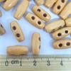 MajorCrafts 44pcs 15mm 2 Holes Small Sewing Oval Toggle Wood