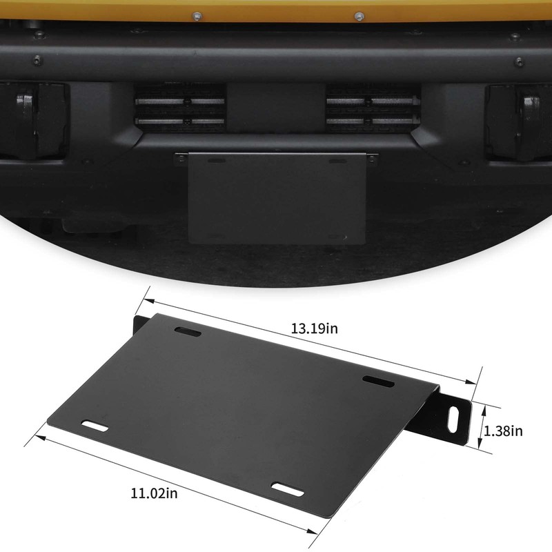 Jimen for Bronco License Plate Holder, Front License Plate Frame