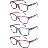 DOOViC 4 Pack Computer Reading Glasses Blue Light Blocking Anti
