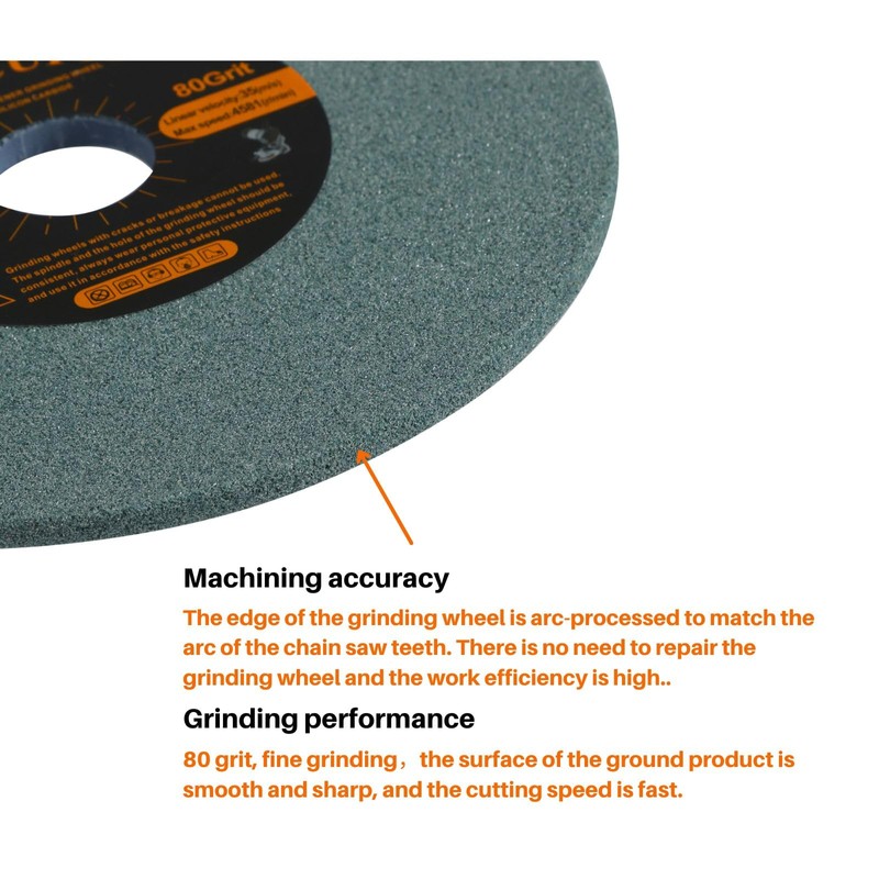 AmaCupid Chainsaw Sharpener Grinding Wheel, Green Silicon Carbide Abrasive. For