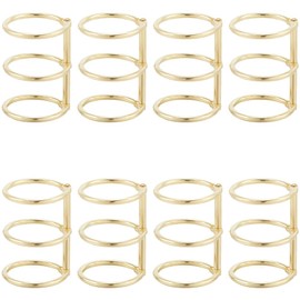 craspire Pack of 10 3 Metal Rings for Loose Leaf Binders Book Rings 30 mm Inner Diameter Flexible Gold Colour with Snap Closure Split Hinge Versatile Use for Homemade