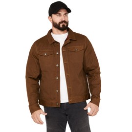 Dakota Grizzly Men's Colt Trucker Flannel Lined Jacket Brown Medium