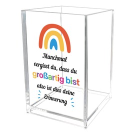 Wellness Gifts for Women Relaxation Gift Anti-Stress Spiritual Health Gift Motivational Gifts Positive Gifts Courage Pen Holder for Mum Dad Friends Sister Brother