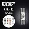 HQRP 5-Pack KTK-15 Midget Fast-Acting Digital Multimeter Fuse 15 A